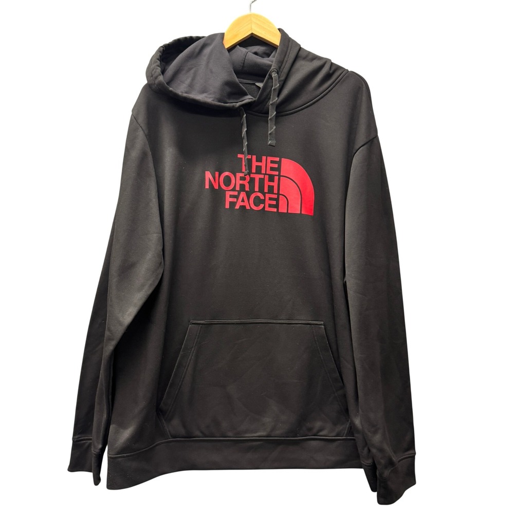 The North Face Hoodie Mens XXL Pullover Black Surgent Half Dome Athleisure